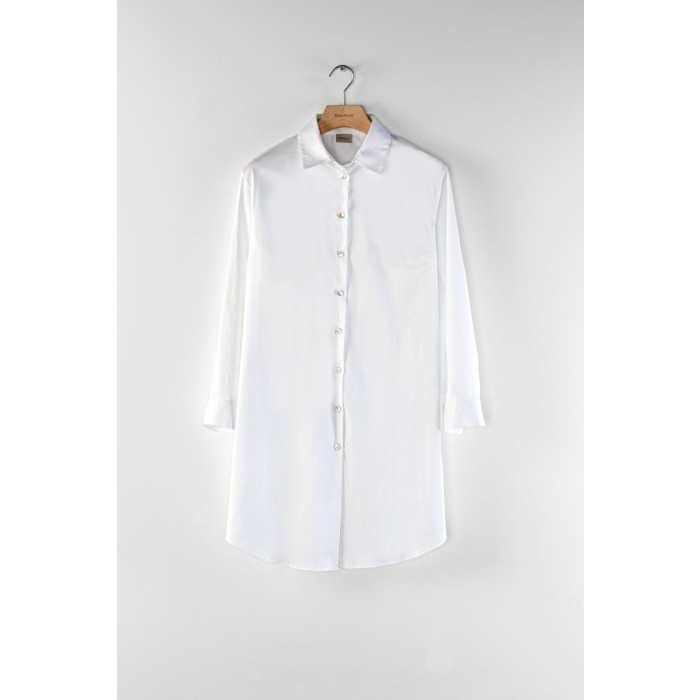 White Shirt Dress Classic Style - Medium