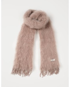 Aurora kid mohair scarf, 35x160cm, mink