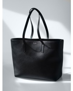 Estelle shopper with zipper, black