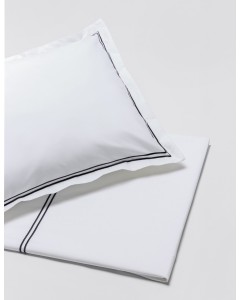 vienna pillow case, pillow, pillowcase, pillow, white, black